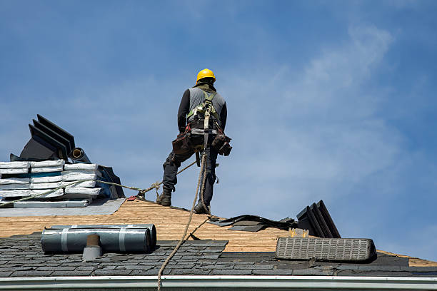 Professional Gutter Installation technician working in East Longmeadow, MA